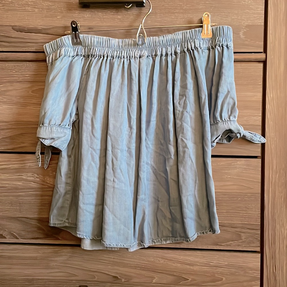 Off the shoulder Jean top